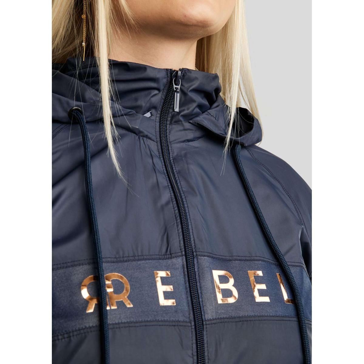 Rebel Jacket Foilprinted Logo Navy
