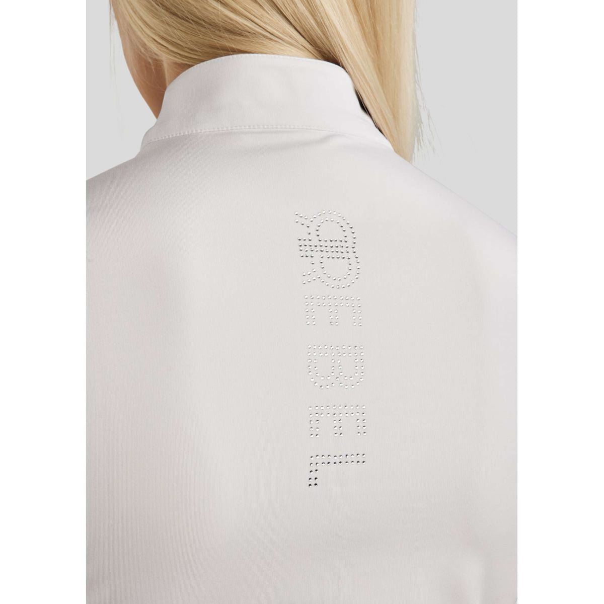 Rebel T-Shirt Tone in Tone Crystals White