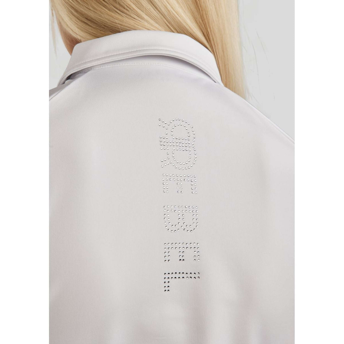 Rebel Sleeveless Shirt Tone in Tone Crystals White