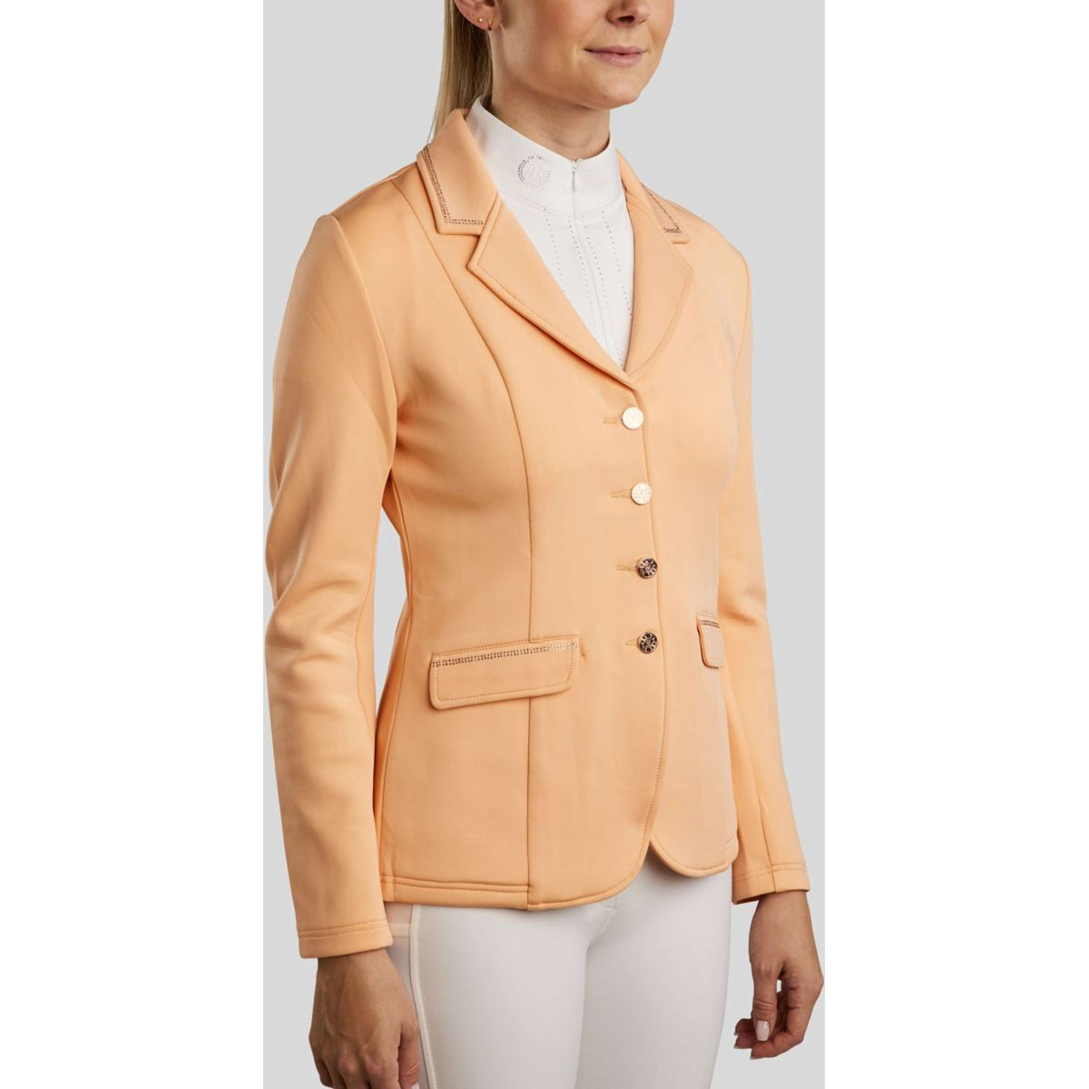 Rebel Competition Jacket Rosegold Crystals Peachy Rebel
