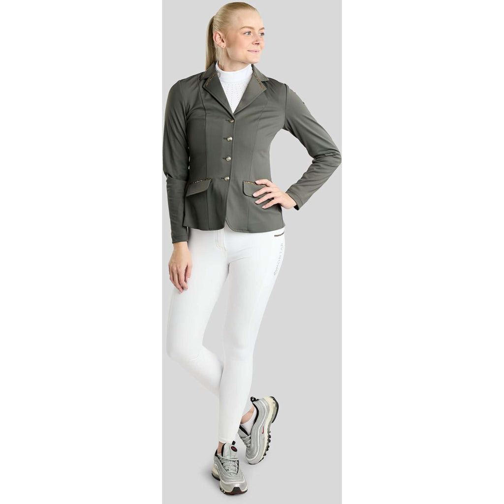 Montar Competition Shirt MoEve Golden Quartz Crystals Long Sleeves Forest Green