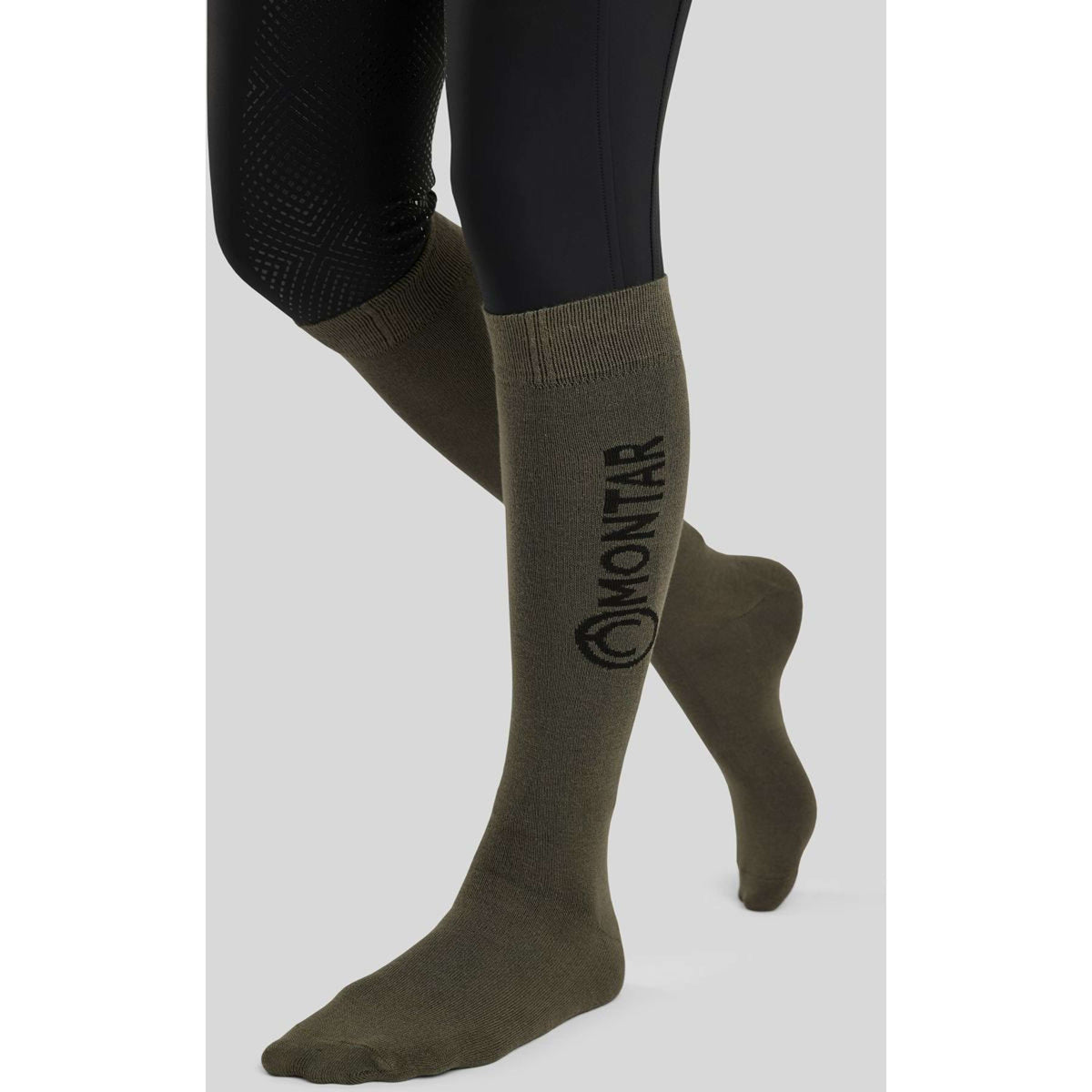 Montar Riding Socks Logo Pine Green