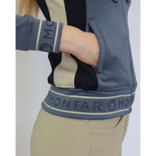 Montar Zip-Hoodie Alia Viv Logotape Dove Blue