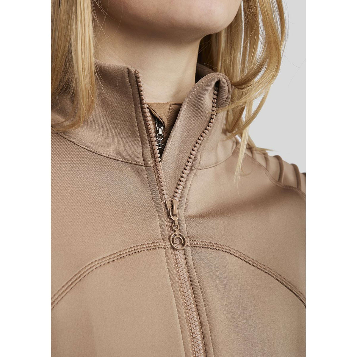 Montar Jacket MoPaige Pintucks Crystals Latte