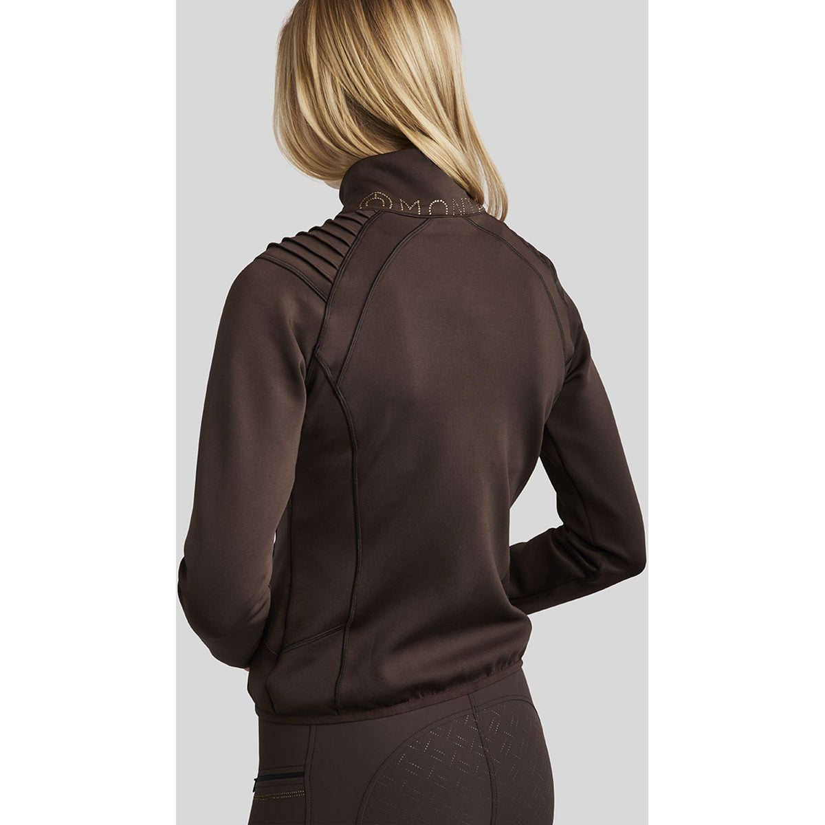 Montar Jacket MoPaige Pintucks Crystals Brown