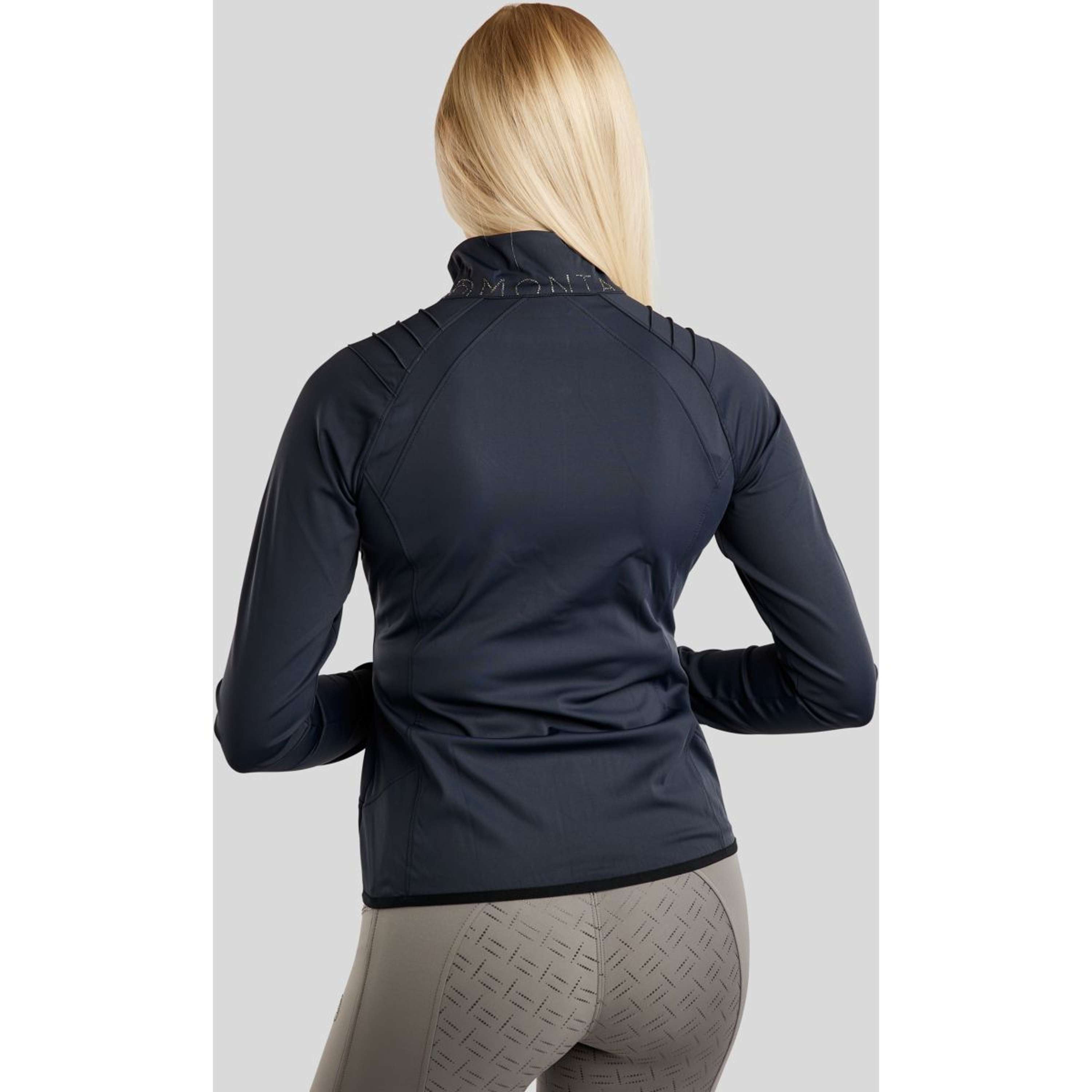 Montar Jacket MoPearl Pintuck Gun Metal Crystals Navy