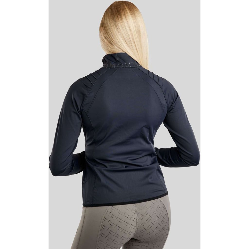 Montar Jacket MoPearl Pintuck Gun Metal Crystals Navy