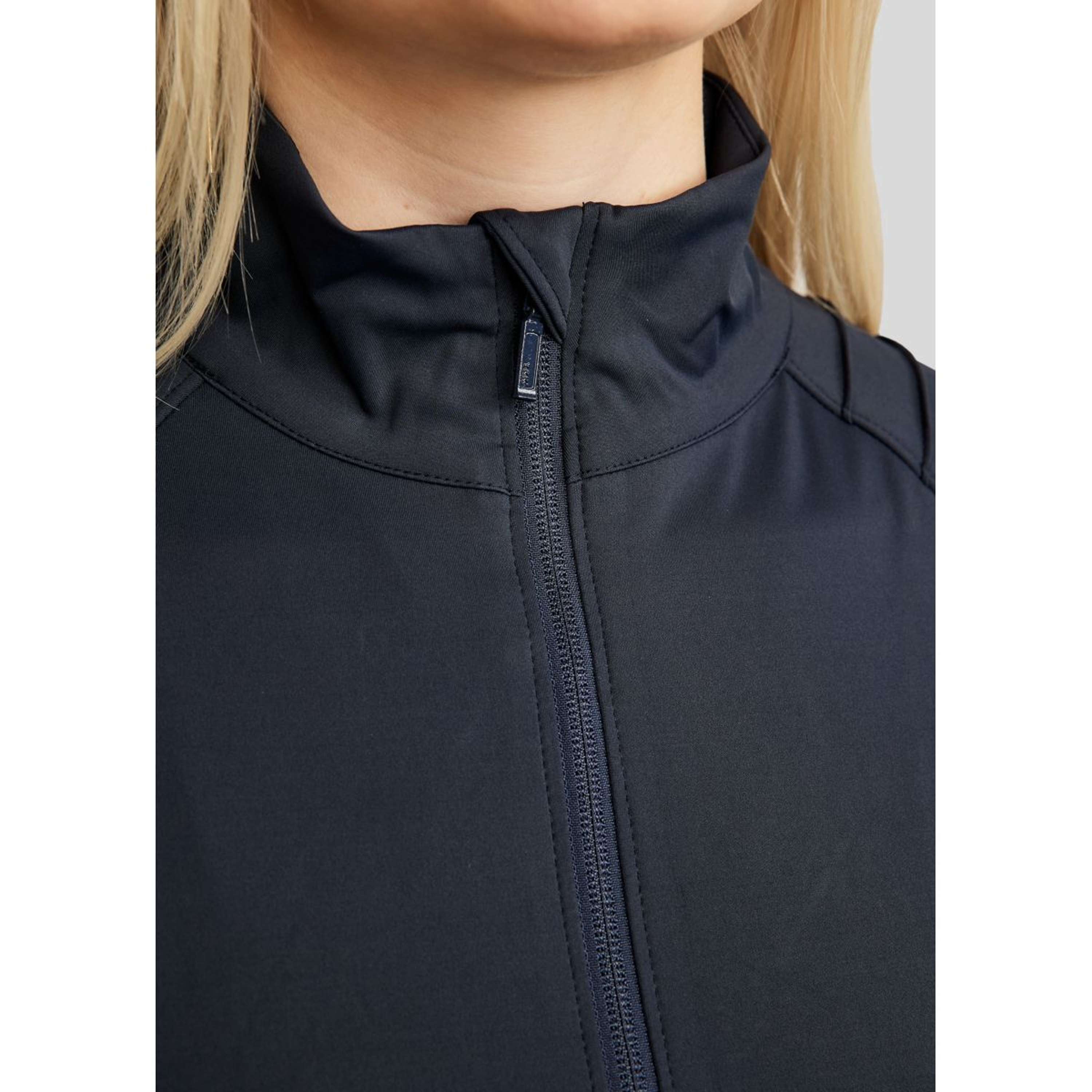 Montar Jacket MoPearl Pintuck Gun Metal Crystals Navy