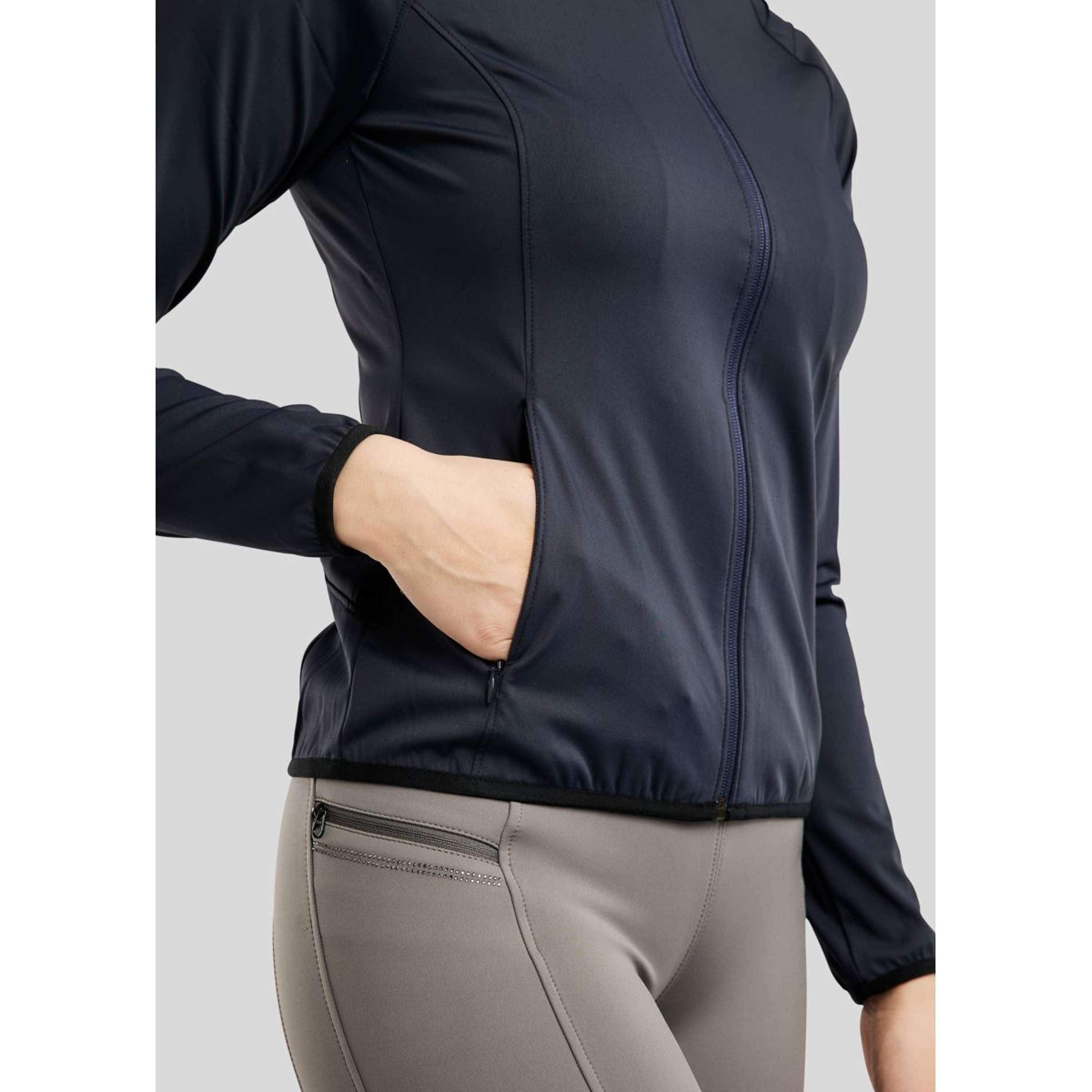 Montar Jacket MoPearl Pintuck Gun Metal Crystals Navy
