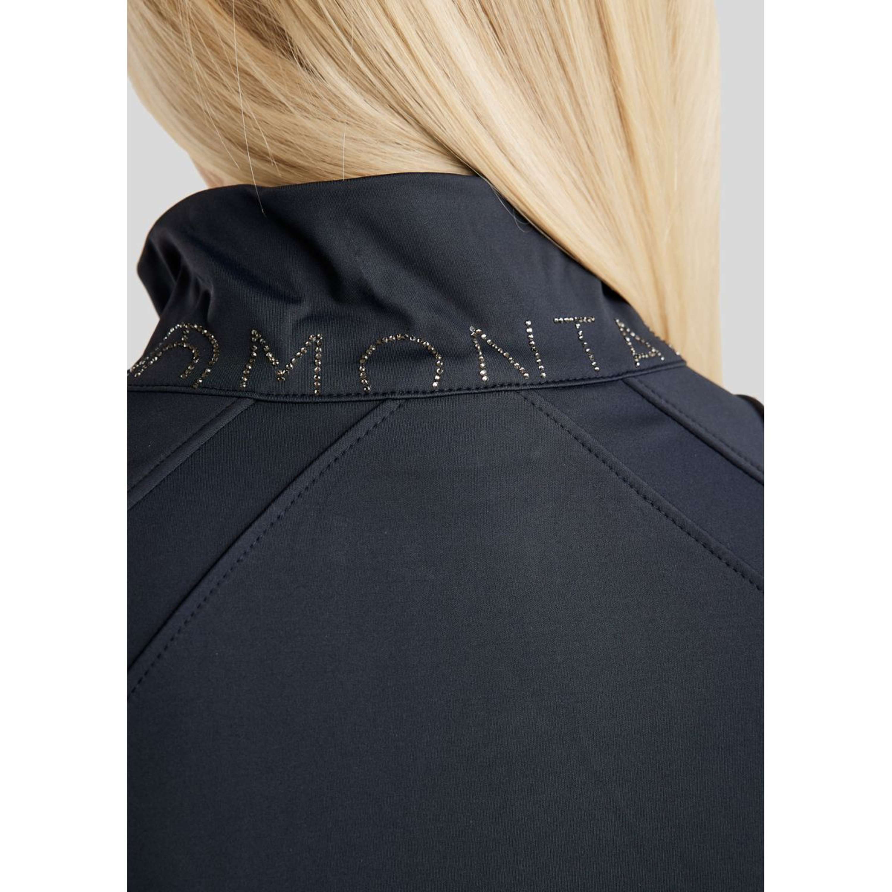 Montar Jacket MoPearl Pintuck Gun Metal Crystals Navy