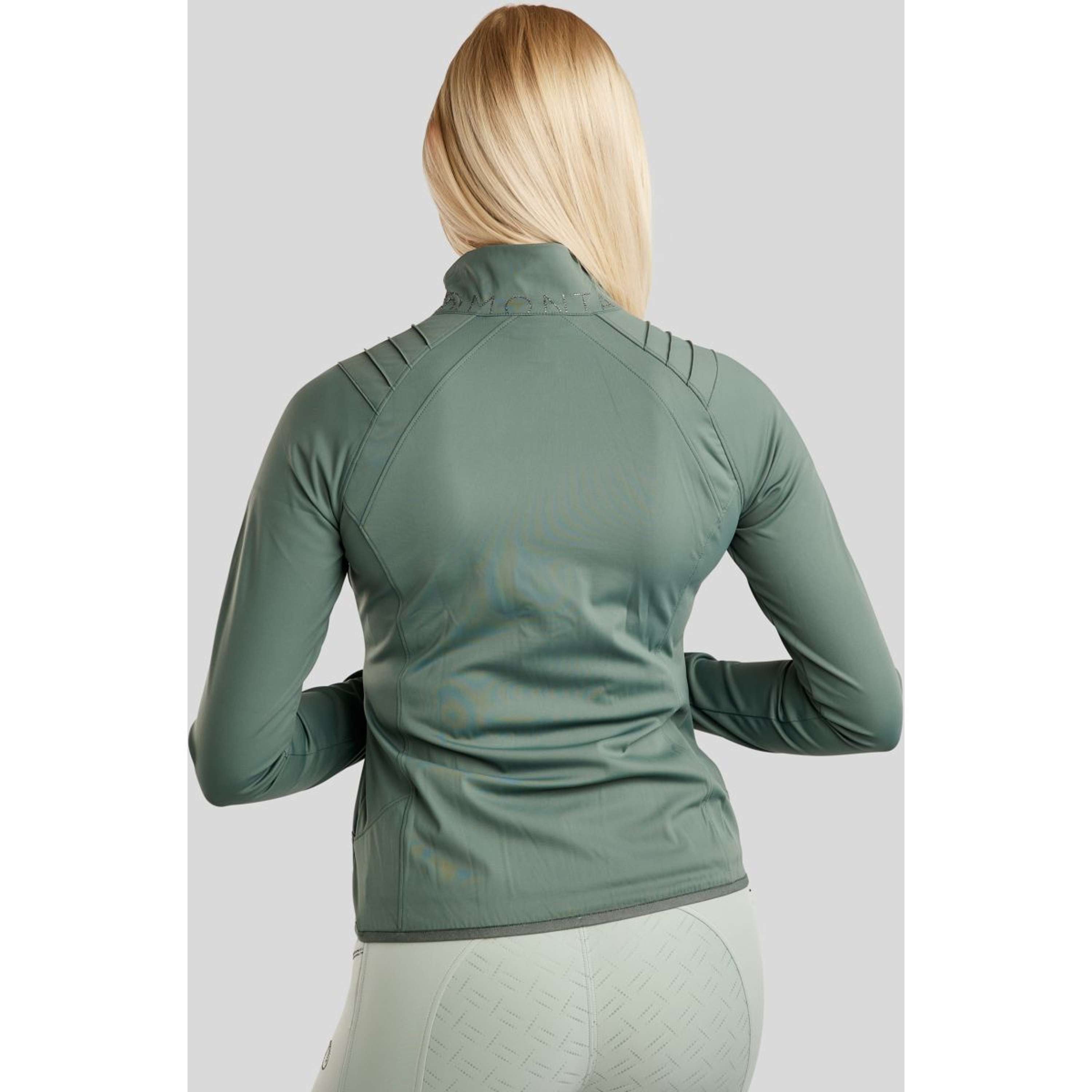 Montar Jacket MoPearl Pintuck Gun Metal Crystals Jade