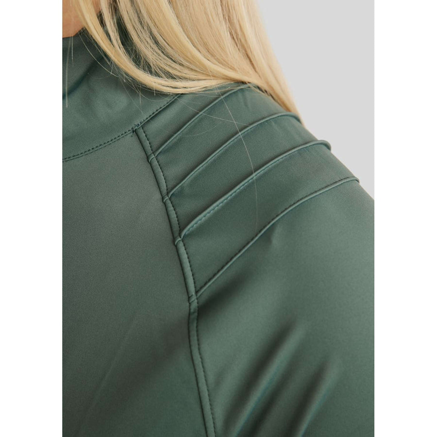 Montar Jacket MoPearl Pintuck Gun Metal Crystals Jade