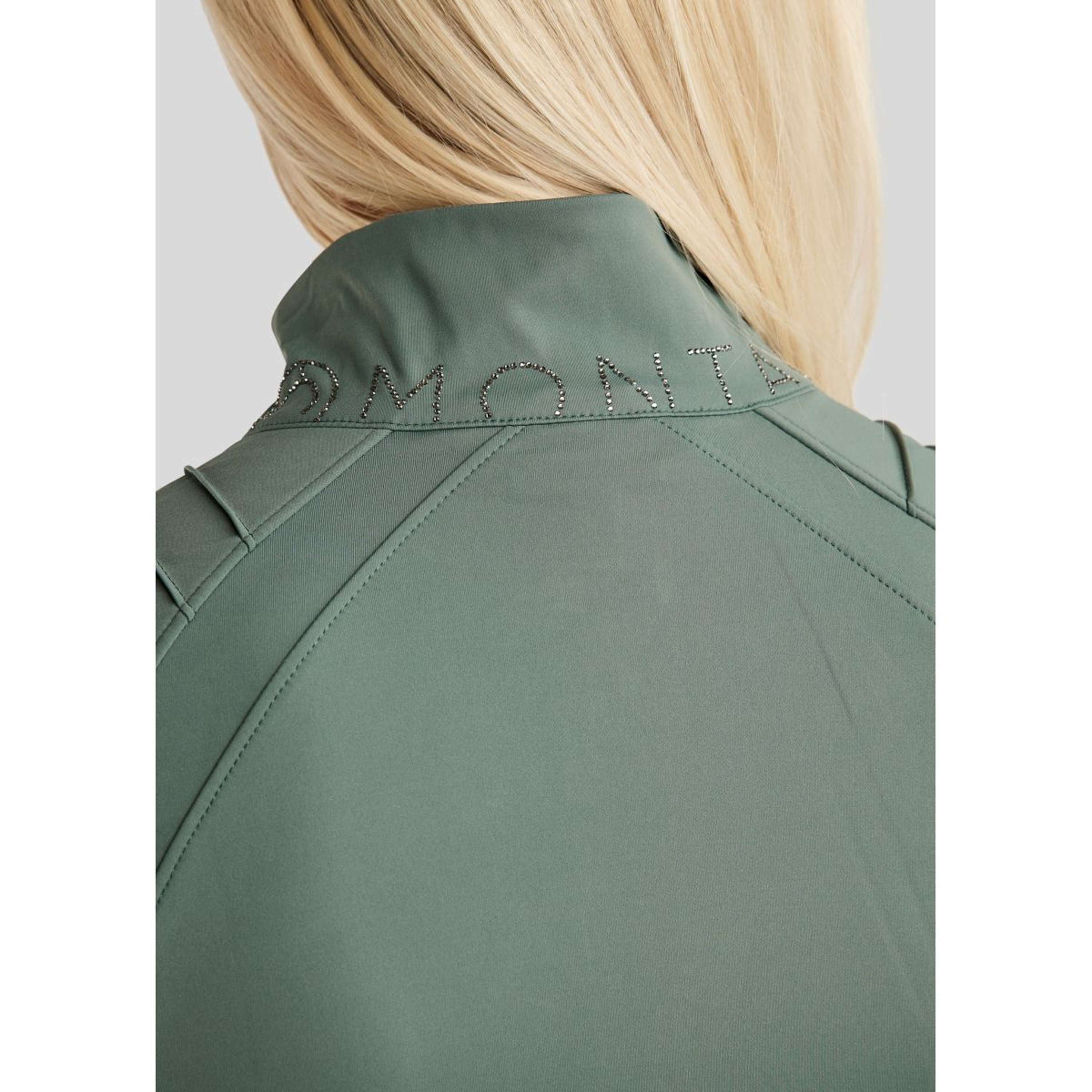 Montar Jacket MoPearl Pintuck Gun Metal Crystals Jade