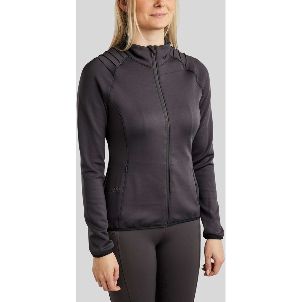 Montar Jacket MoPearl Pintuck Gun Metal Crystals Slate Grey