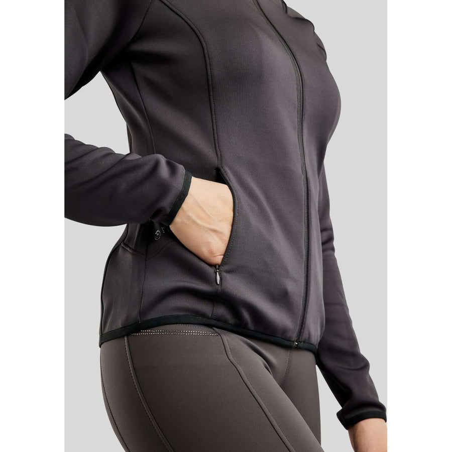 Montar Jacket MoPearl Pintuck Gun Metal Crystals Slate Grey