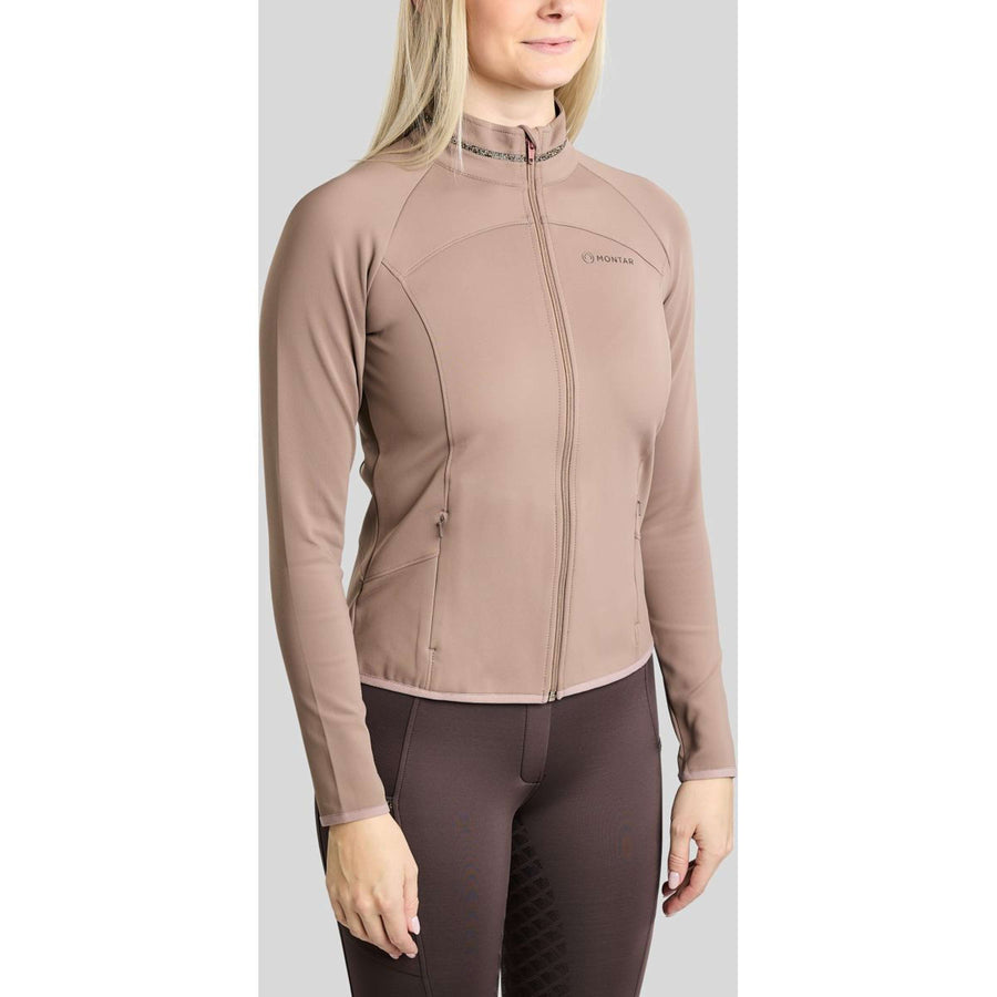 Montar Zip-Hoodie MoVeronica Golden Quartz Crystal Nougat Brown