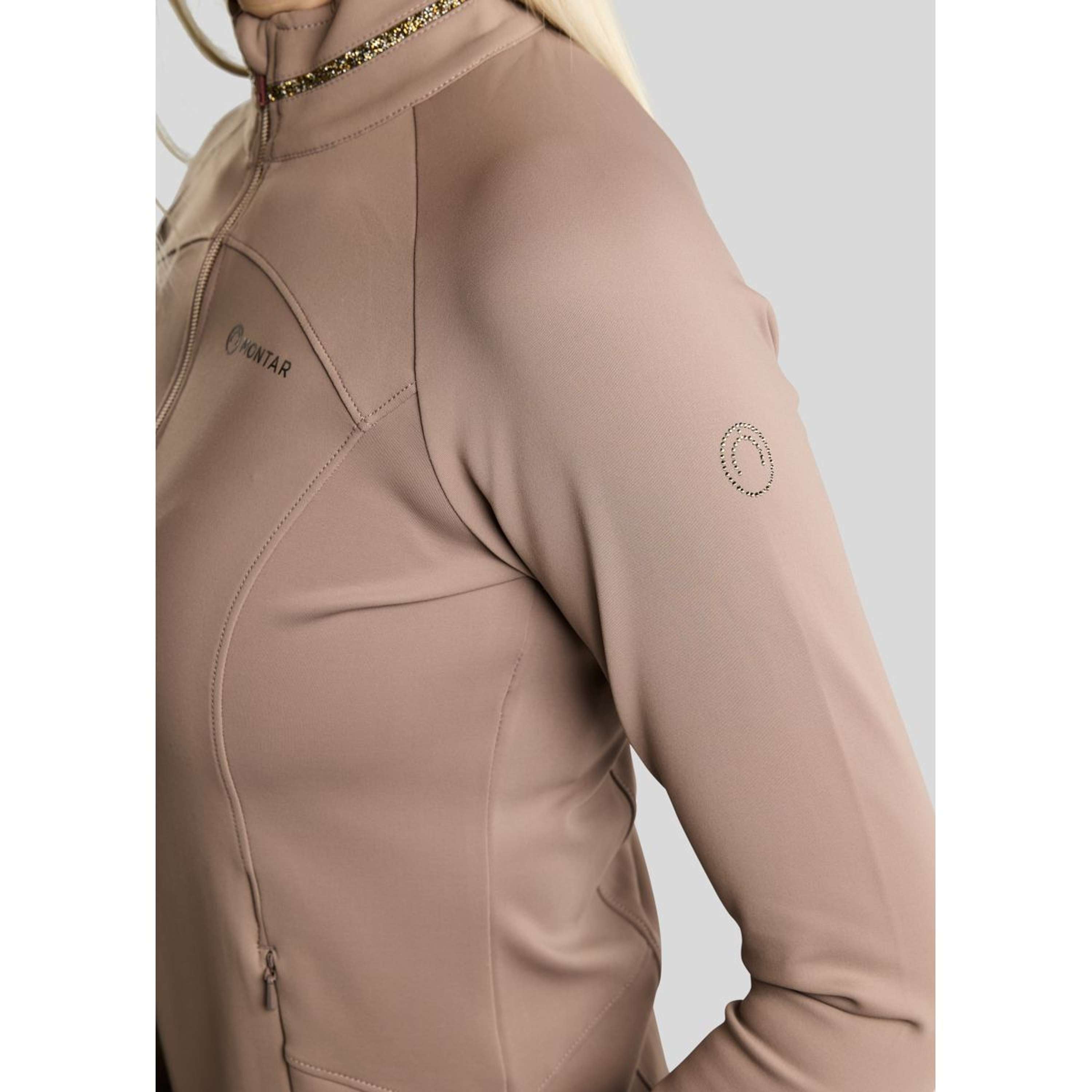 Montar Zip-Hoodie MoVeronica Golden Quartz Crystal Nougat Brown