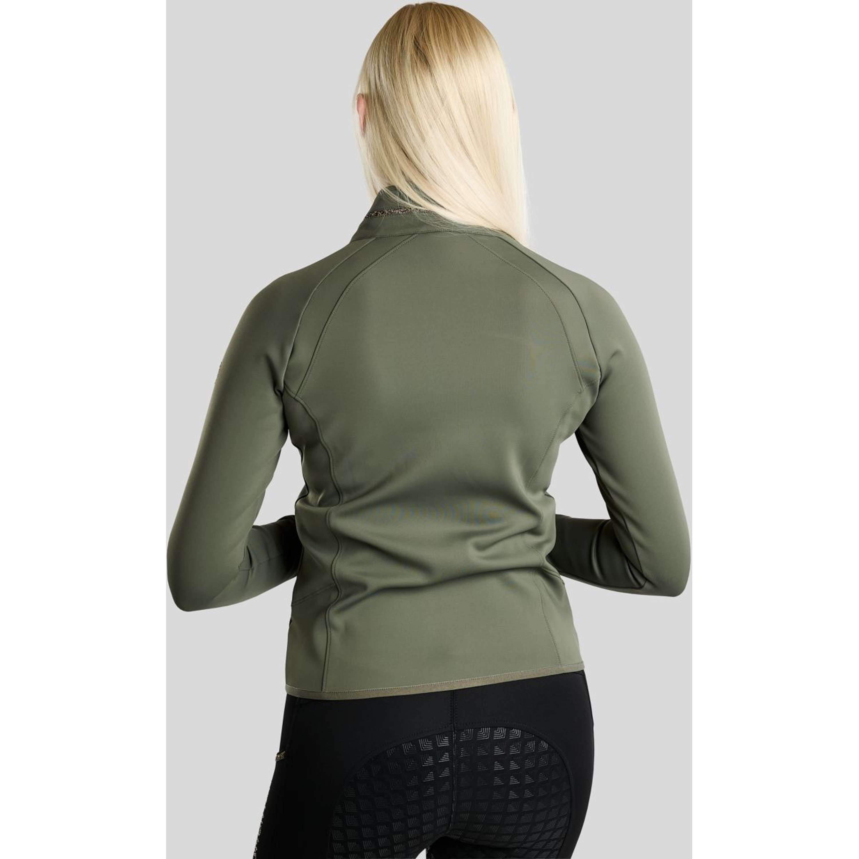 Montar Zip-Hoodie MoVeronica Golden Quartz Crystal Forest Green