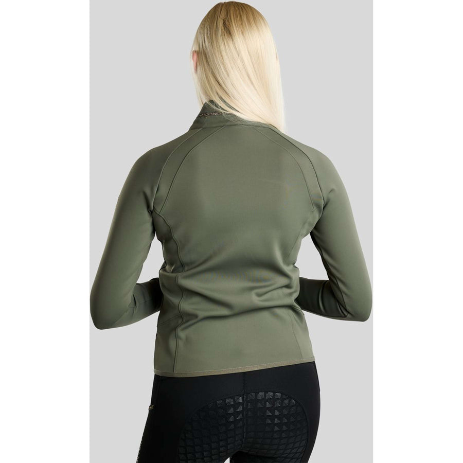 Montar Zip-Hoodie MoVeronica Golden Quartz Crystal Forest Green