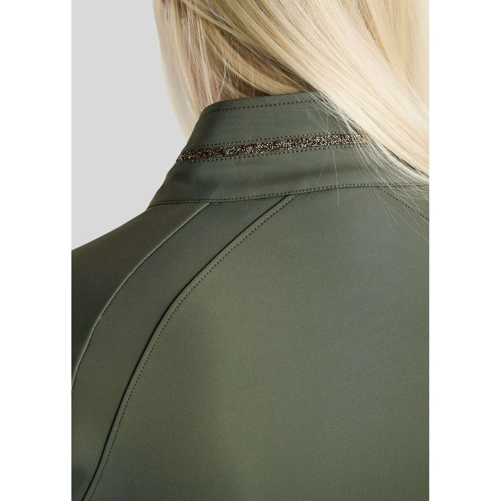 Montar Zip-Hoodie MoVeronica Golden Quartz Crystal Forest Green