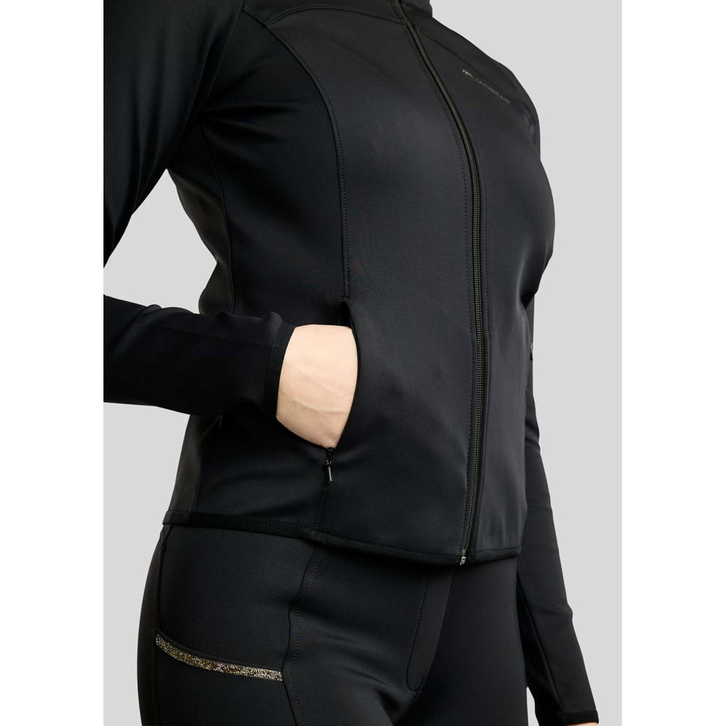 Montar Zip-Hoodie MoVeronica Golden Quartz Crystal Black