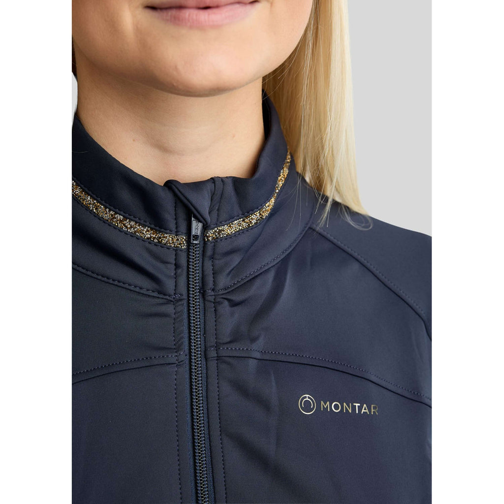 Montar Zip-Hoodie MoVeronica Golden Quartz Crystal Navy