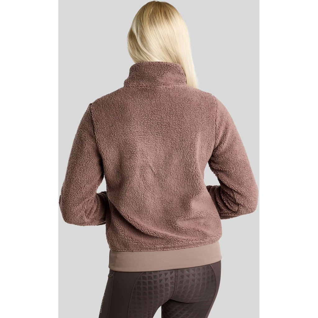 Montar Sweater MoEbba Q-Zip Teddy Pile Golden Quartz Nougat Brown