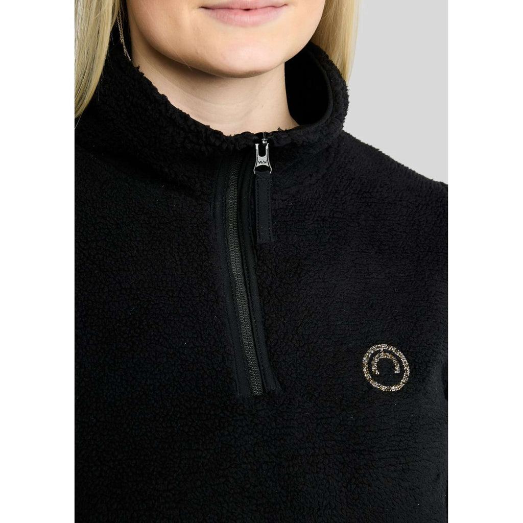 Montar Sweater MoEbba Q-Zip Teddy Pile Golden Quartz Black