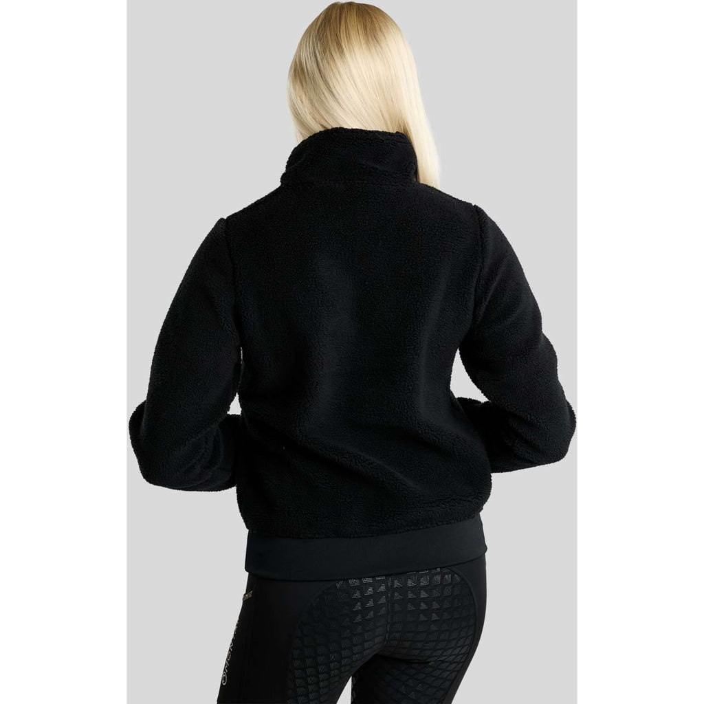 Montar Sweater MoEbba Q-Zip Teddy Pile Golden Quartz Black