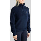 Montar Sweater MoEbba Q-Zip Teddy Pile Golden Quartz Navy