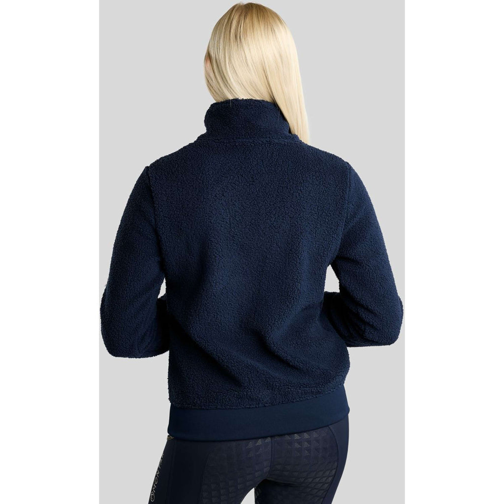 Montar Sweater MoEbba Q-Zip Teddy Pile Golden Quartz Navy