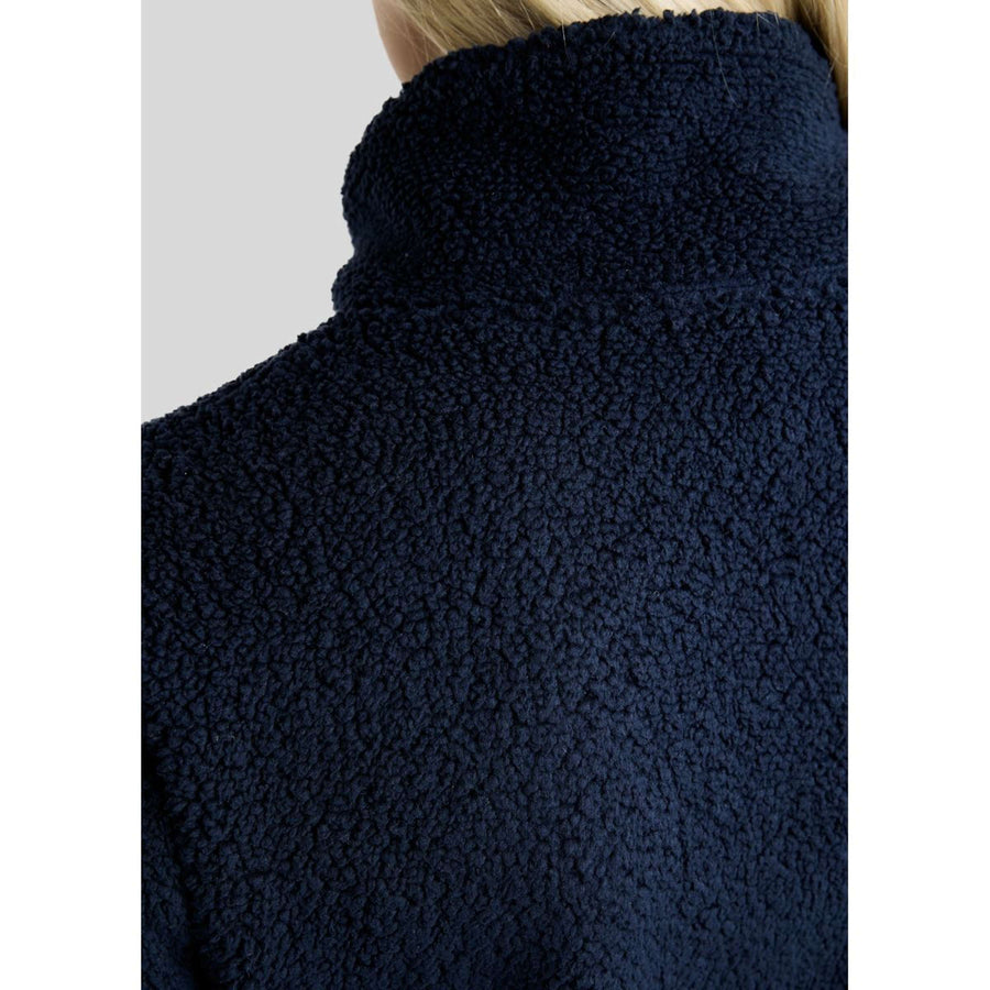 Montar Sweater MoEbba Q-Zip Teddy Pile Golden Quartz Navy