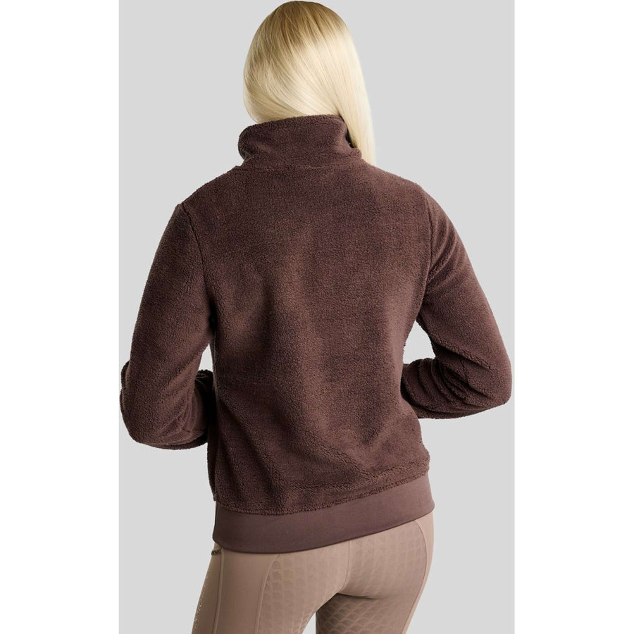Montar Sweater MoEbba Q-Zip Teddy Pile Golden Quartz Black Peony