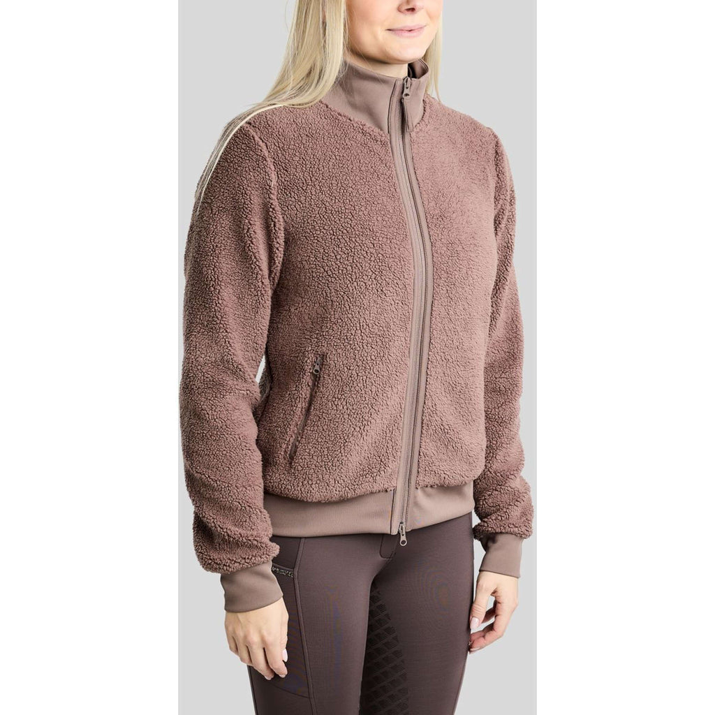 Montar Zip-Hoodie MoEbba Teddy Pile Golden Quartz Nougat Brown