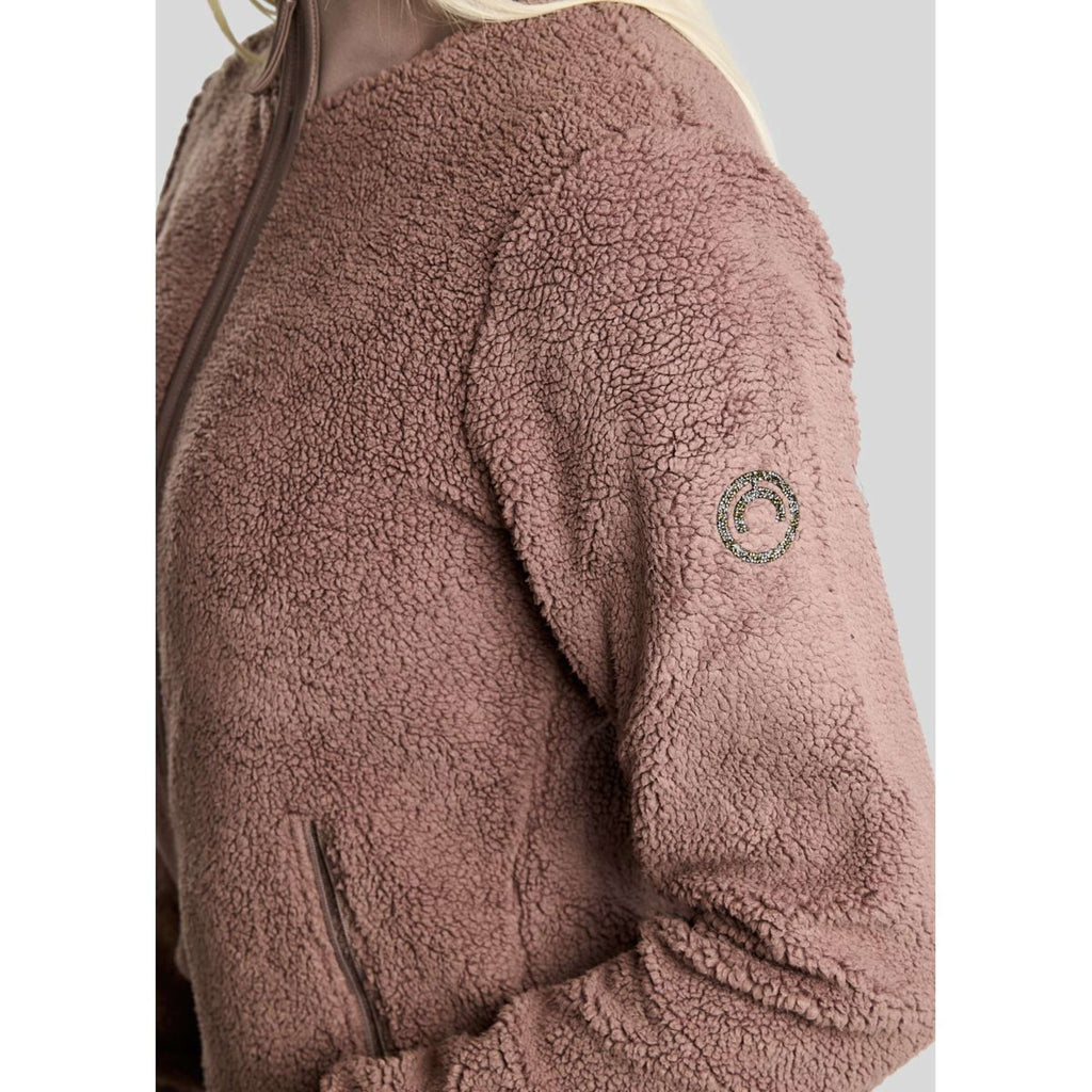 Montar Zip-Hoodie MoEbba Teddy Pile Golden Quartz Nougat Brown