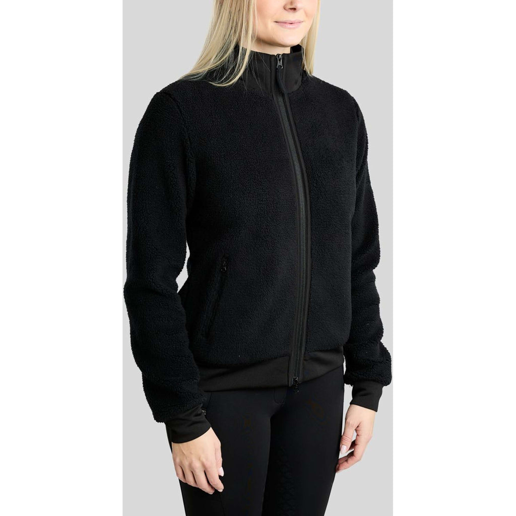 Montar Zip-Hoodie MoEbba Teddy Pile Golden Quartz Black