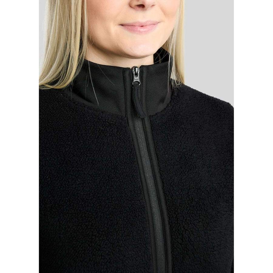 Montar Zip-Hoodie MoEbba Teddy Pile Golden Quartz Black