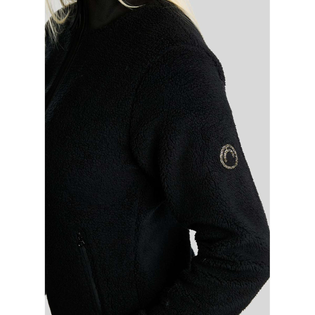 Montar Zip-Hoodie MoEbba Teddy Pile Golden Quartz Black