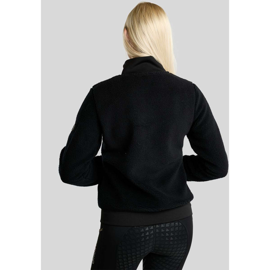 Montar Zip-Hoodie MoEbba Teddy Pile Golden Quartz Black