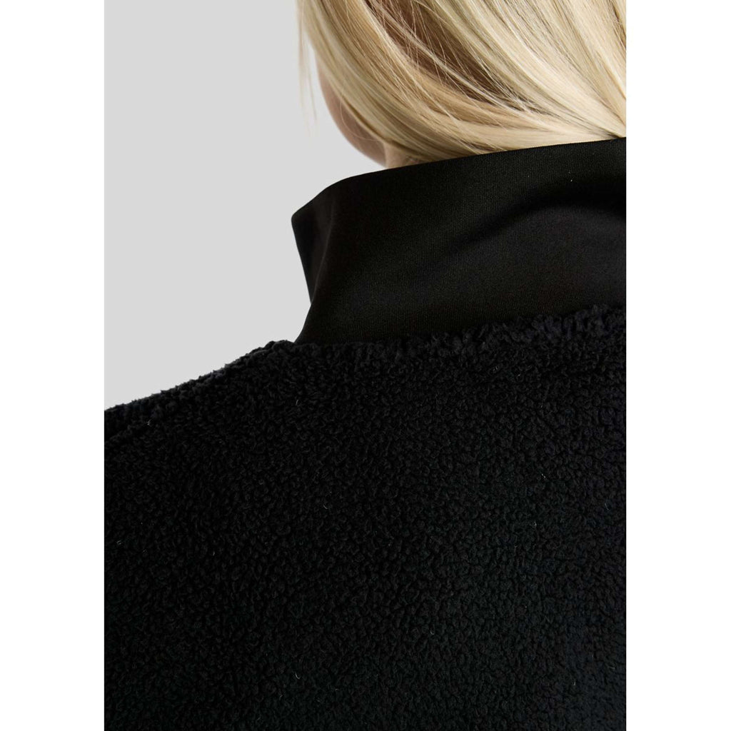 Montar Zip-Hoodie MoEbba Teddy Pile Golden Quartz Black