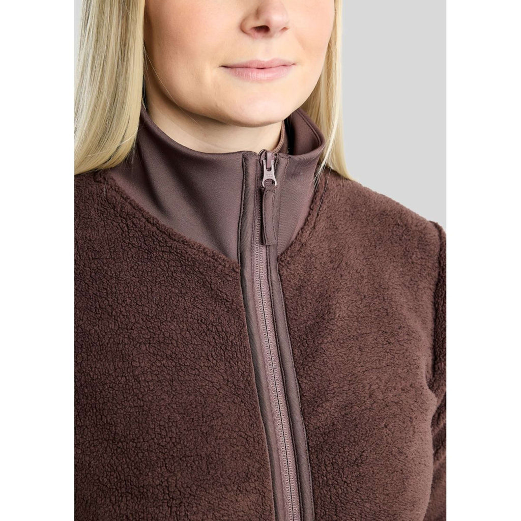 Montar Zip-Hoodie MoEbba Teddy Pile Golden Quartz Black Peony