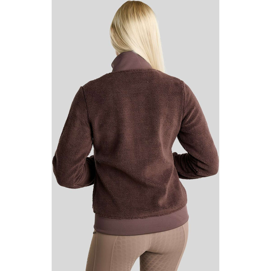 Montar Zip-Hoodie MoEbba Teddy Pile Golden Quartz Black Peony
