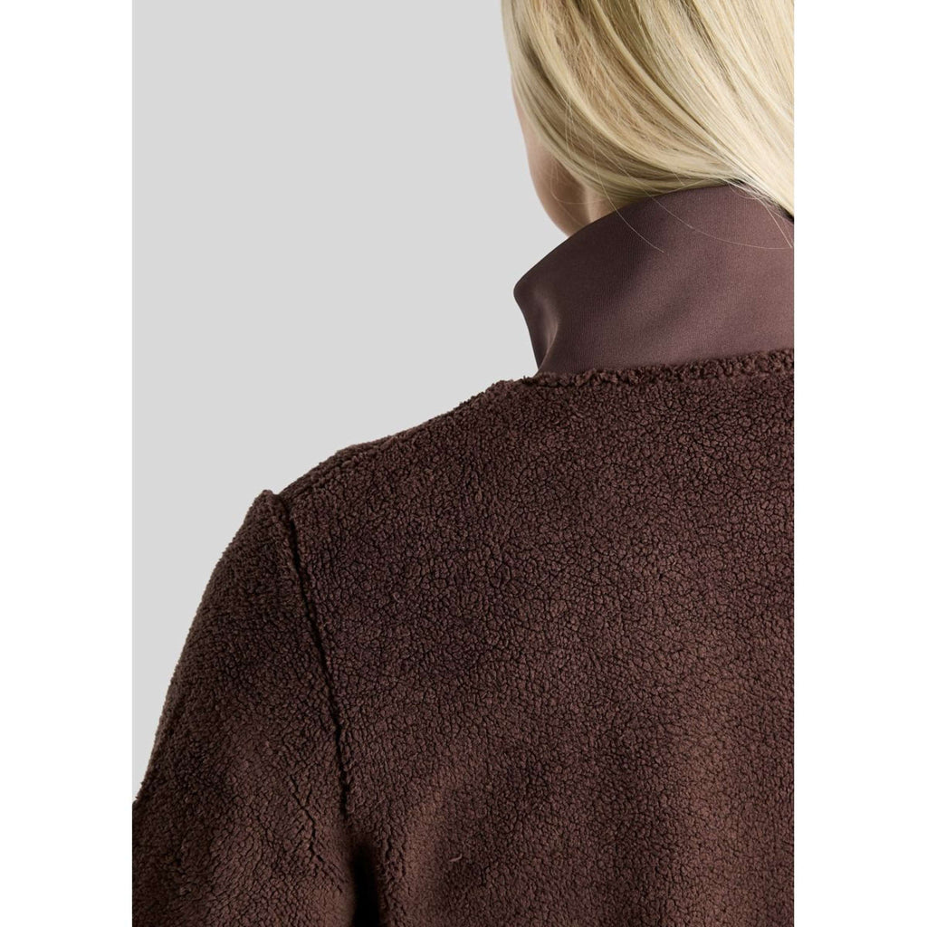 Montar Zip-Hoodie MoEbba Teddy Pile Golden Quartz Black Peony
