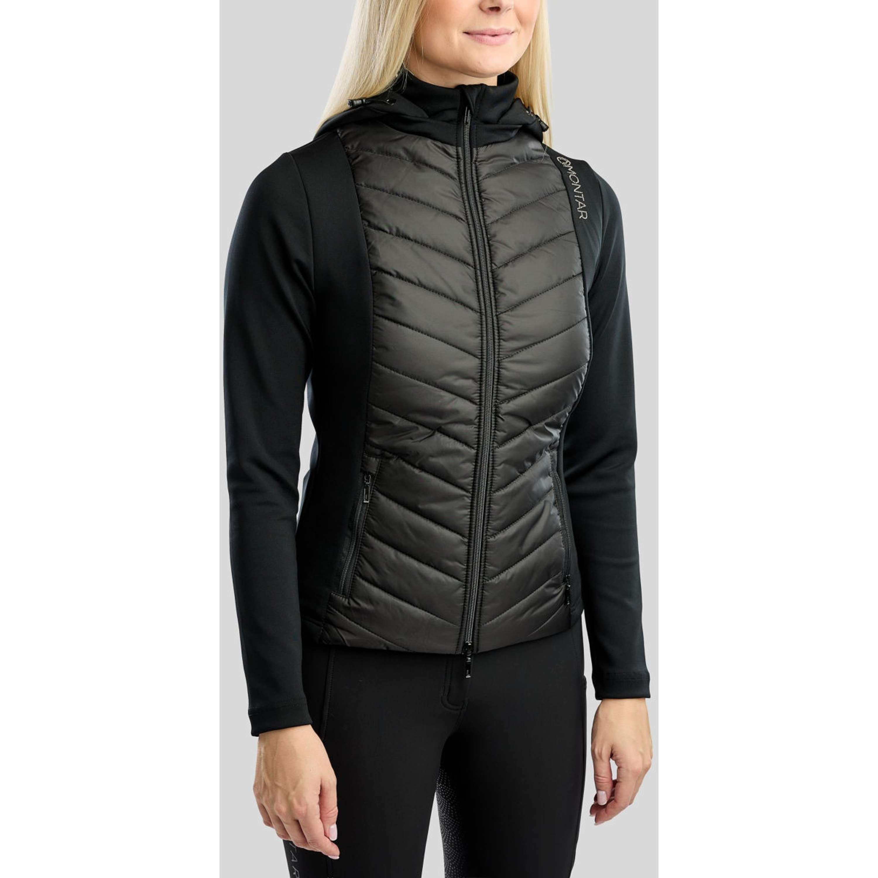 Montar Jacket MoEverline Hybrid Detachable Hood Golden Quartz Crystals Black