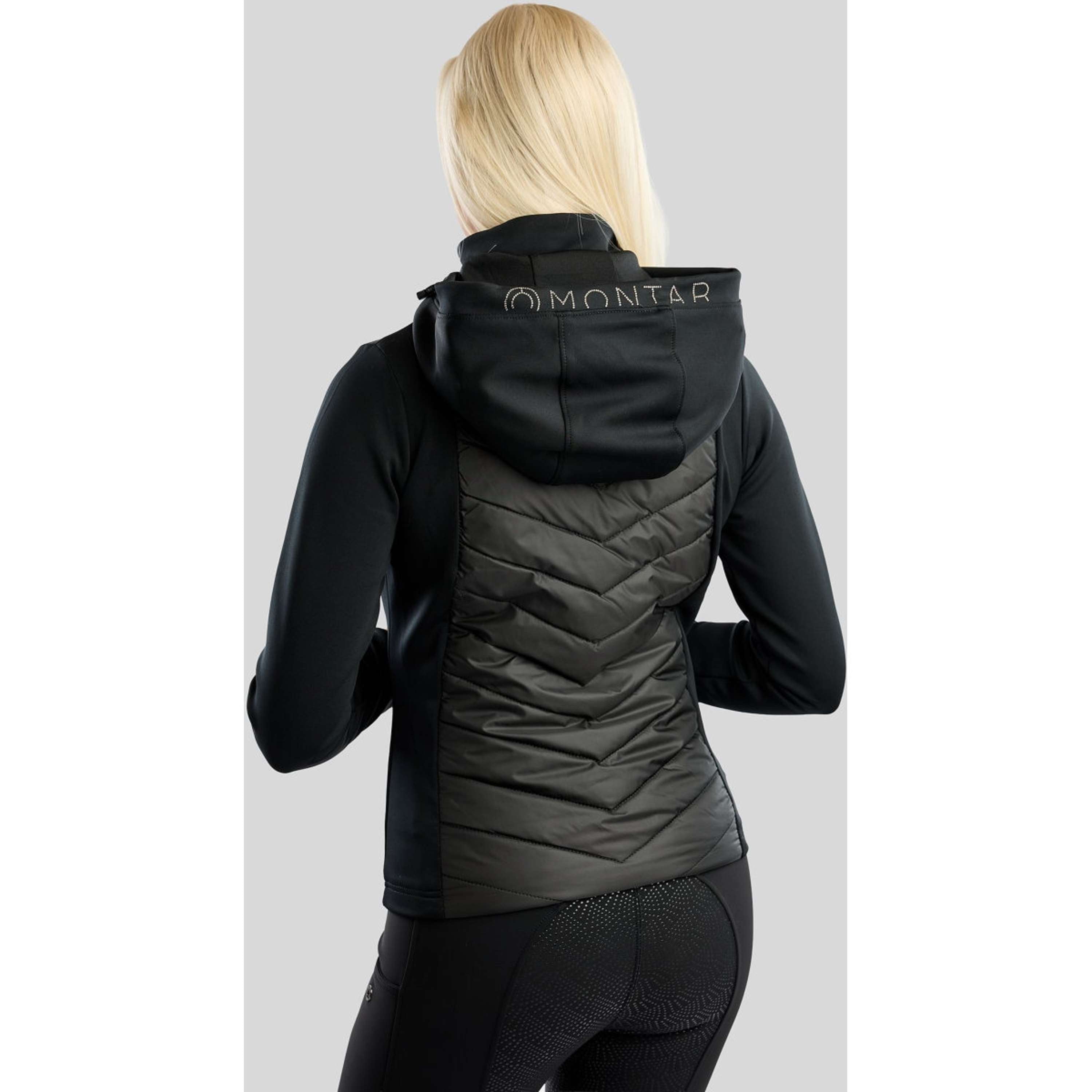 Montar Jacket MoEverline Hybrid Detachable Hood Golden Quartz Crystals Black