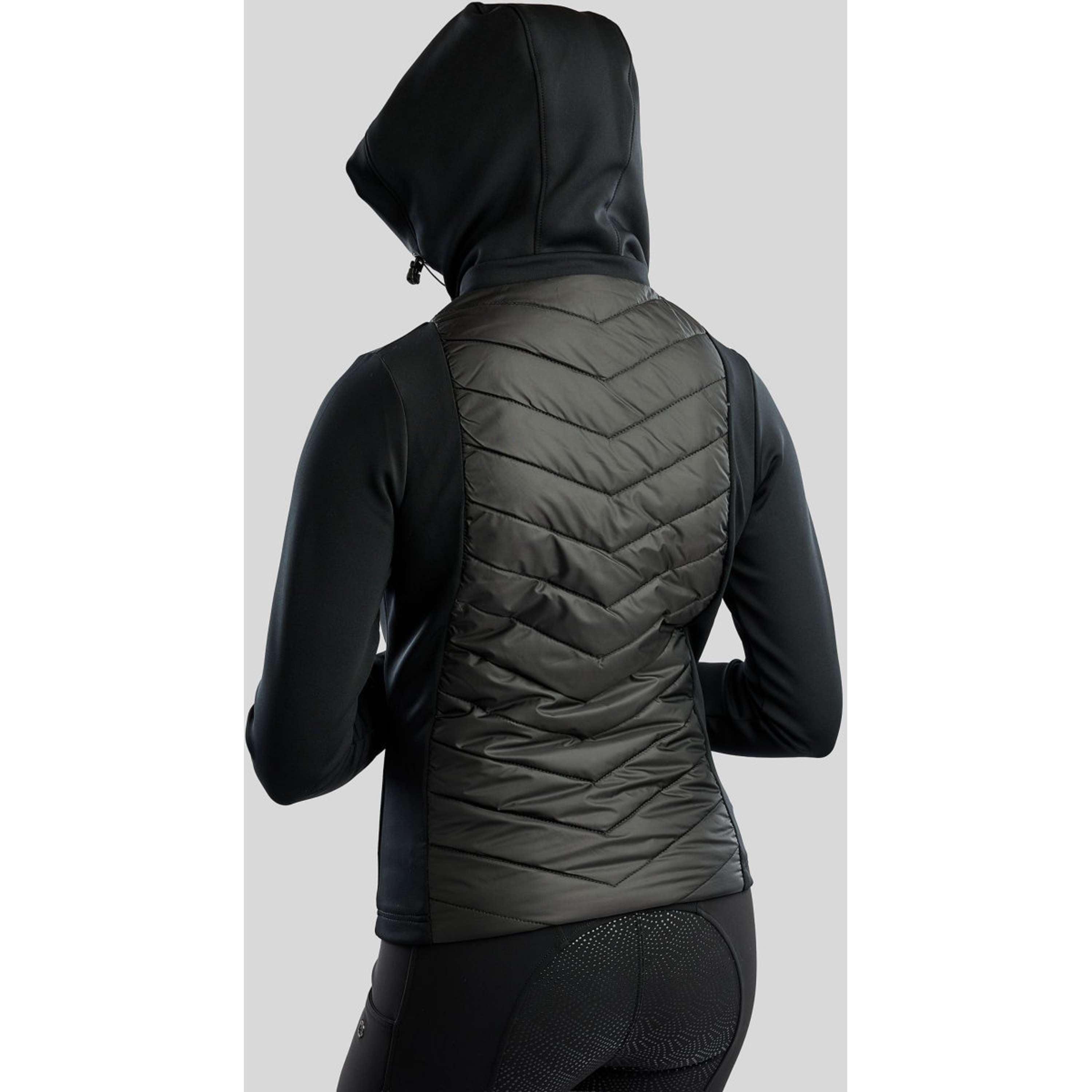 Montar Jacket MoEverline Hybrid Detachable Hood Golden Quartz Crystals Black