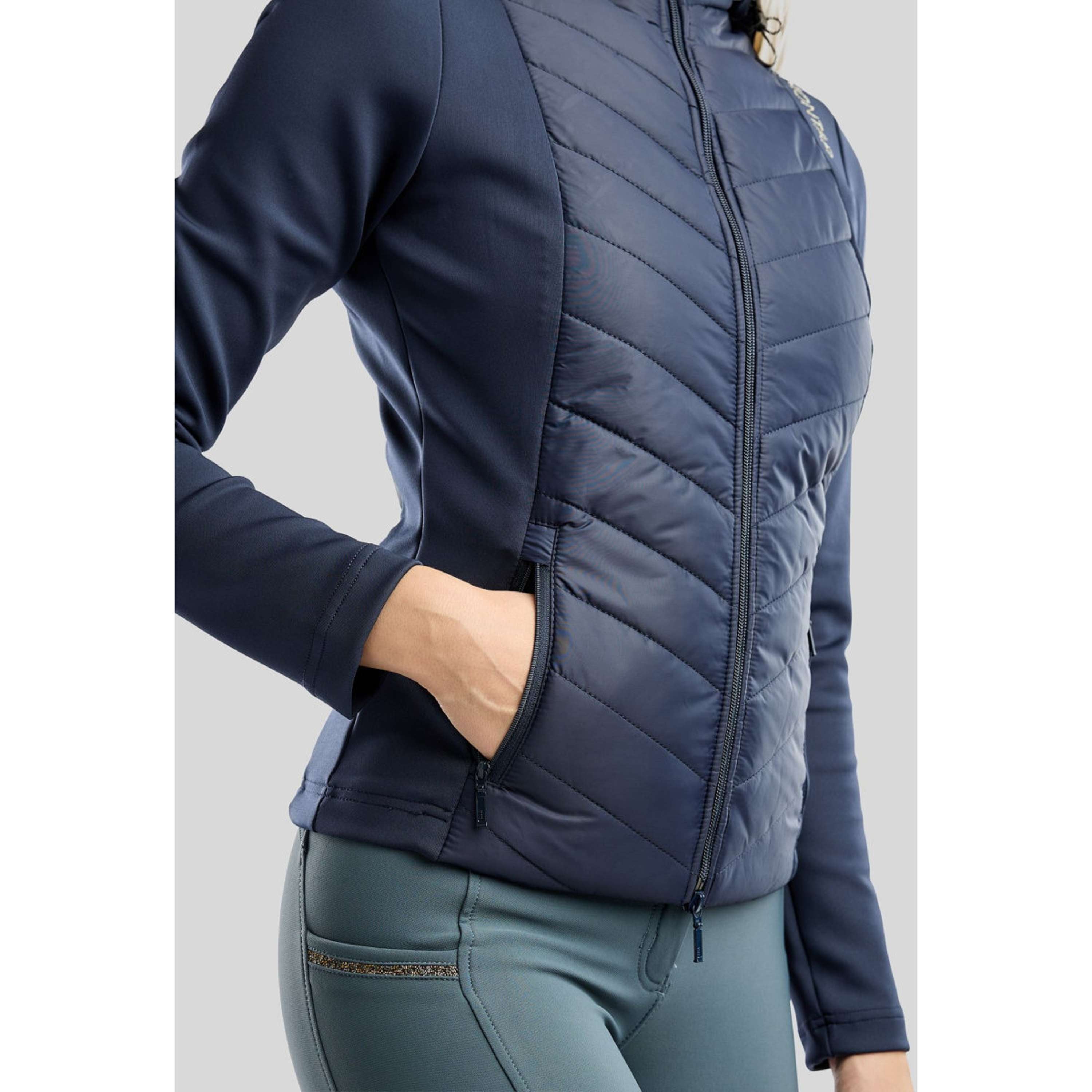 Montar Jacket MoEverline Hybrid Detachable Hood Golden Quartz Crystals Navy