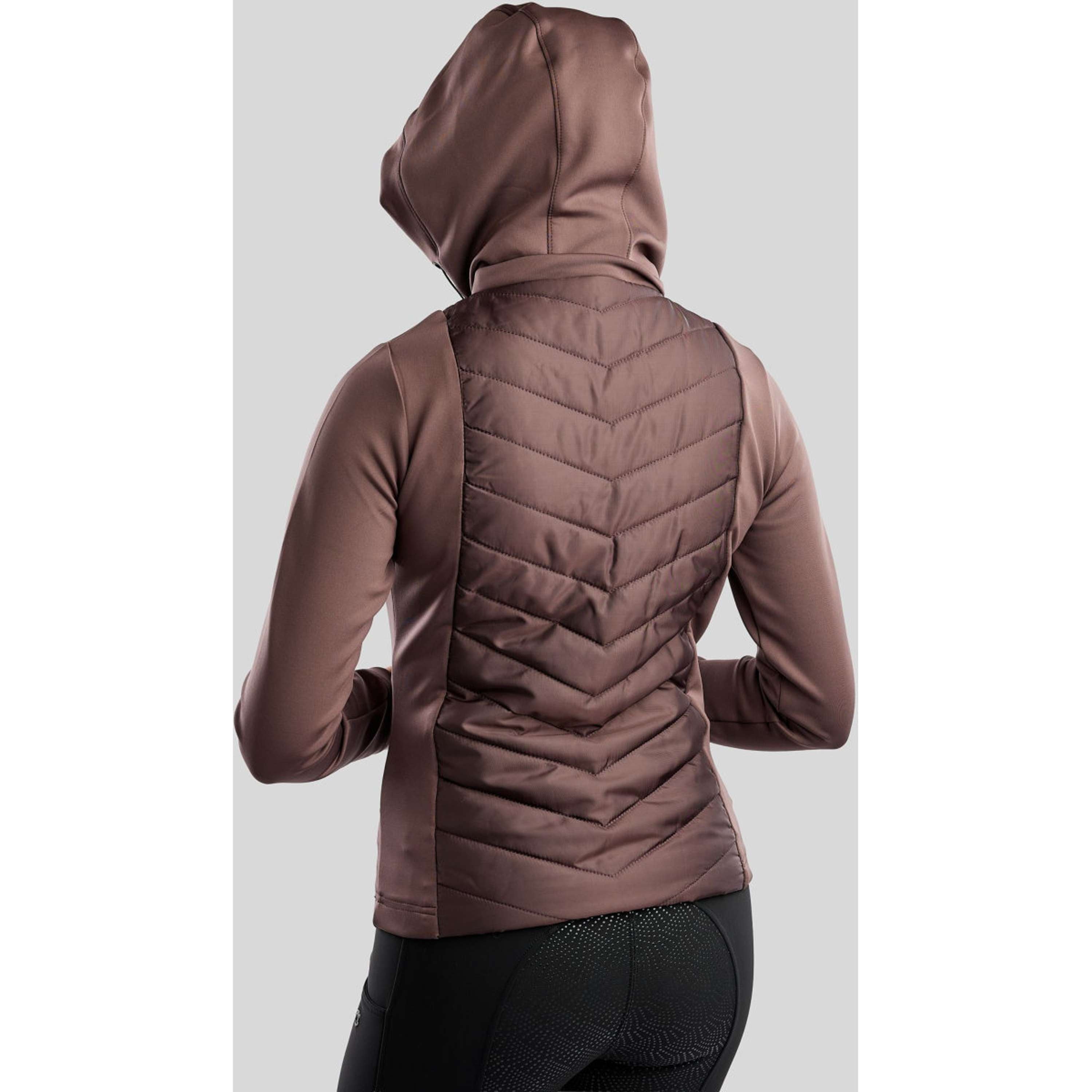 Montar Jacket MoEverline Hybrid Detachable Hood Golden Quartz Crystals Black Peony