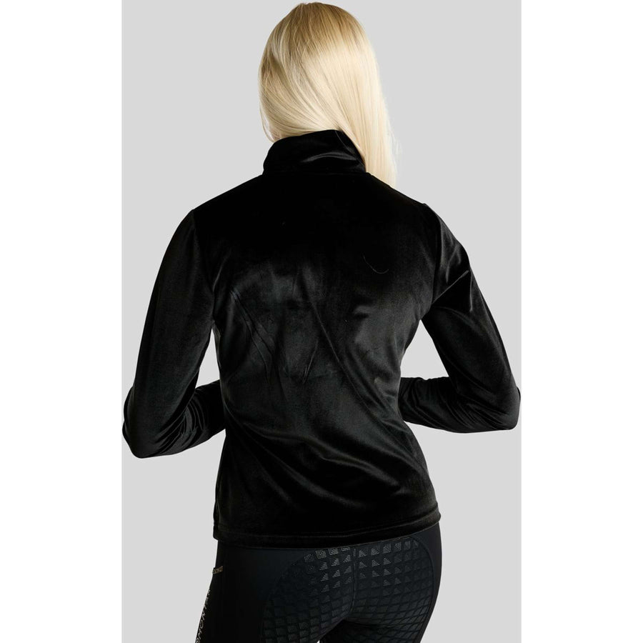 Montar Zip-Hoodie MoValerie Velvet Golden Quartz Crystals Black