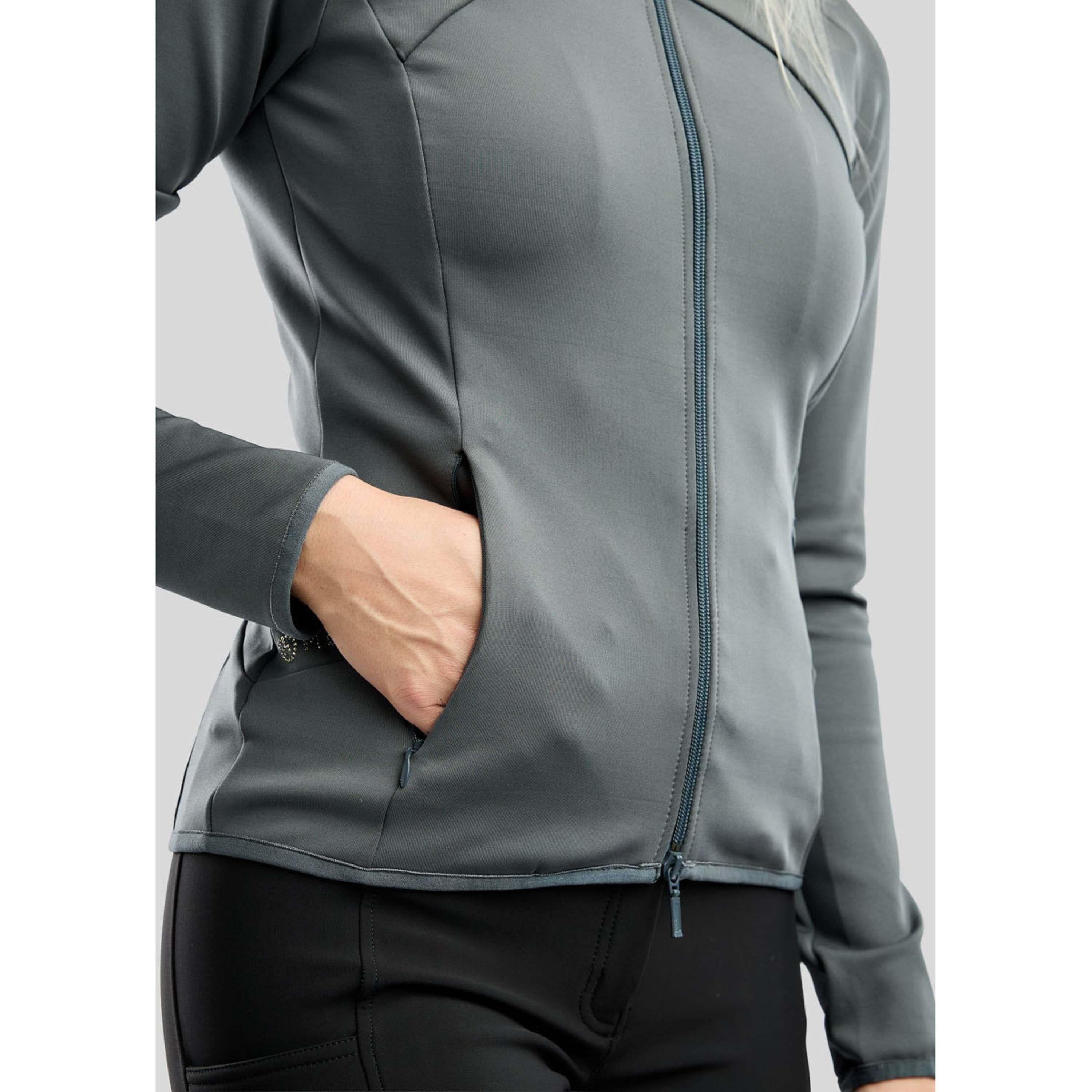 Montar Jacket MoEverline Golden Quartz Crystals High Collar Dark Slate